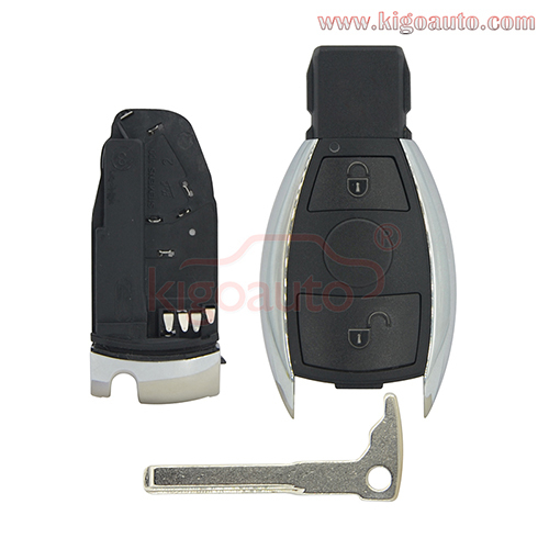 BGA Smart car key case shell 2 button with battery holder for Mercedes Benzs C CL CLK CLS E G GL GL GLK M R S SL SLK SLS Class 2007-2013