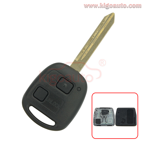 DENSO 89070-0D090 Remote key 2 button 433mhz TOY47 blade for Toyota Avensis Yaris Auris 2006-2011