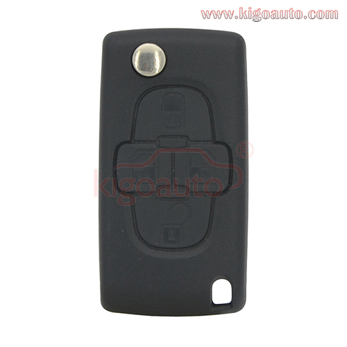 Flip key shell 4 button VA2 blade for Peugeot 1007 Citroen C8