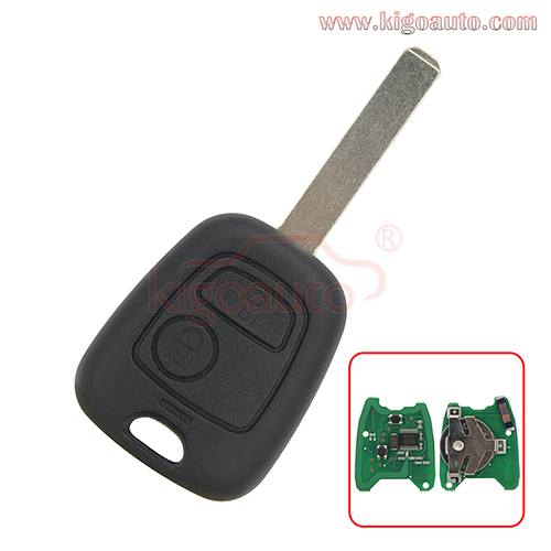 Remote key 2 Button VA2 blade ID46-PCF7961 chip 434MHz for Peugeot 107 207 307 407 807 Citroen Saxo Xsara Berlingo Xsara Picasso