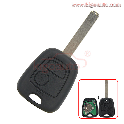 Remote key 2 Button VA2 blade ID46-PCF7961 chip 434MHz for Peugeot 107 207 307 407 807 Citroen Saxo Xsara Berlingo Xsara Picasso