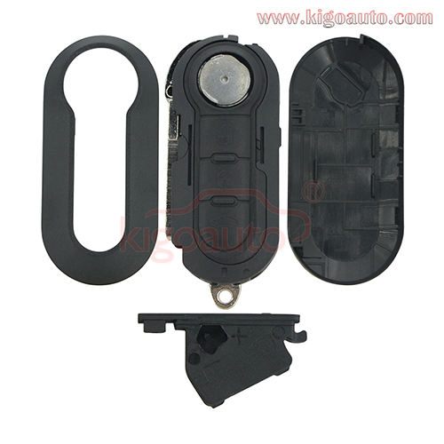 Flip key shell 3 button SIP22 Blade for Fiat 500 500L Ducato Doblo