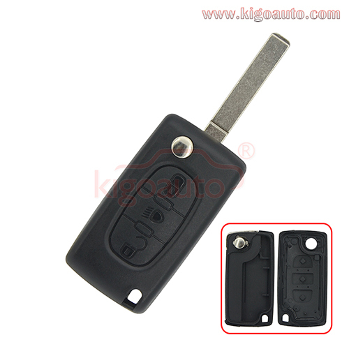 CE0523 flip key shell 3 button middle light VA2/HU83 blade for