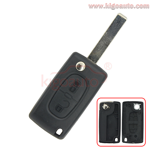 CE0523 remote key shell 2 button VA2/HU83 blade for Peugeot 207 307 407 807 Citroen C2 C3 C4 C5 C8