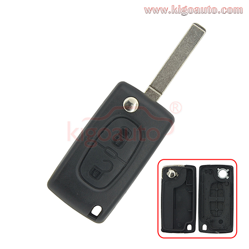 CE0523 remote key shell 2 button VA2/HU83 blade for Peugeot 207 307 407 ...