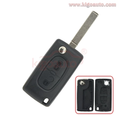 CE0523 remote key shell 2 button VA2/HU83 blade for Peugeot 207 307 407 807 Citroen C2 C3 C4 C5 C8