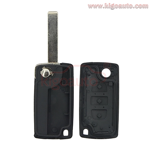 CE0523 flip key shell 3 button middle trunk VA2/HU83 blade for Peugeot 107 207 307 308 407 607 Citroen C2 C3 C4 C5 C6 C8