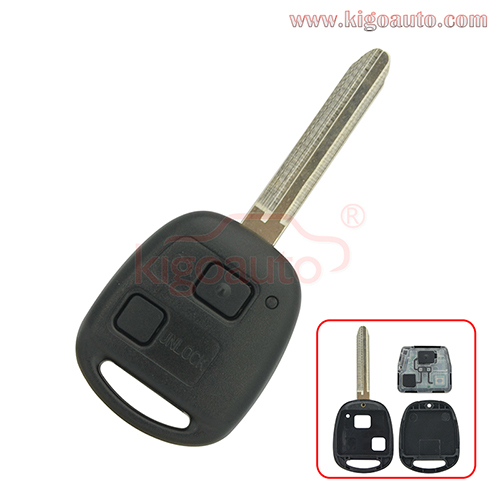 PN 89071-48110 89071-50171 89071-60030 Remote key 2 button TOY43 blade 315mhz 434mhz 304mhz for Toyota Land Cruiser FJ Cruiser Prado 2004-2009