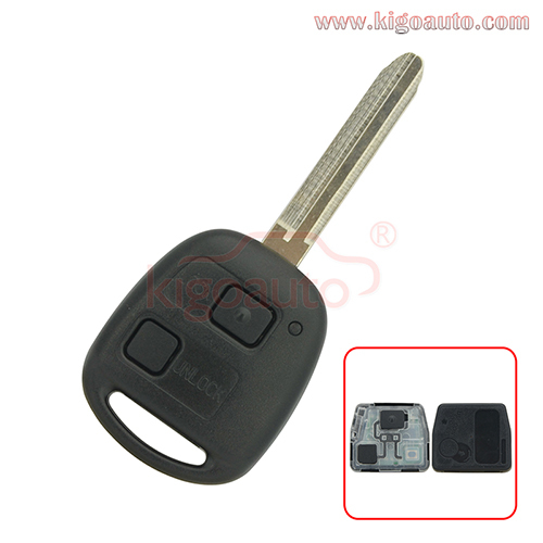 PN 89071-48110 89071-50171 89071-60030 Remote key 2 button TOY43 blade 315mhz 434mhz 304mhz for Toyota Land Cruiser FJ Cruiser Prado 2004-2009