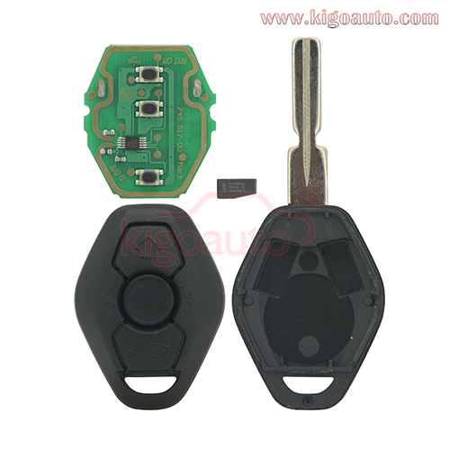 Remote key HU58 blade EWS system 315mhz 434mhz 3 button for BMW 3 5 6 7 Series Z3 X3 X5 Z8 Z4 2001-2008