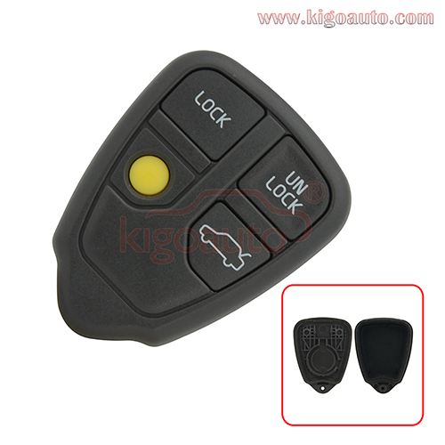Remote key fob case shell 4 button for Volvo S40, S60, S80,V40, V70, XC90