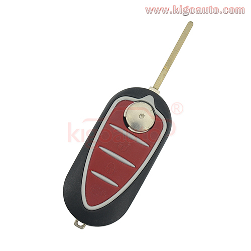 Flip key shell 3 button for Alfa Romeo GTO 159 Mito remote key cover case replacement