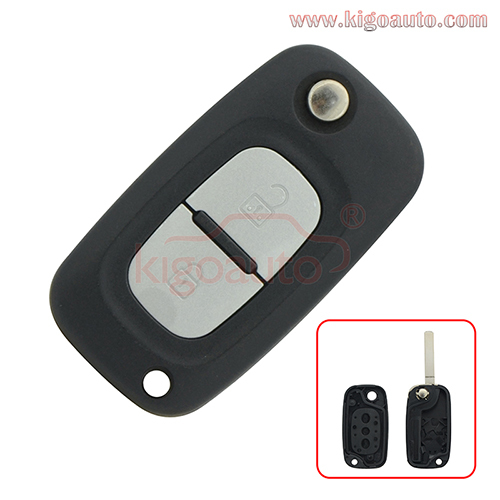 Flip remote key case shell 2 button for Renault