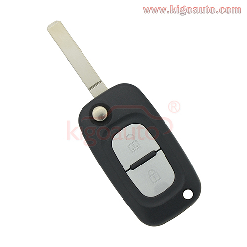 Flip remote key case shell 2 button for Renault