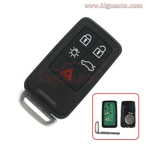 Smart key 5 button 434Mhz FCC KR55WK49266 for Volvo XC70 V70 XC60 S80 S60