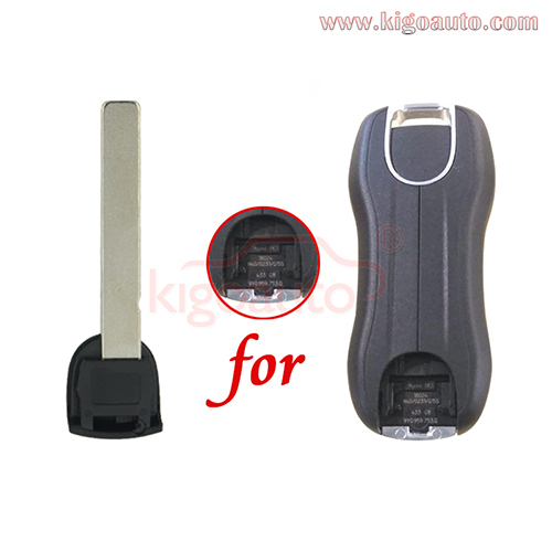 Smart key blade for Porsche emergency key