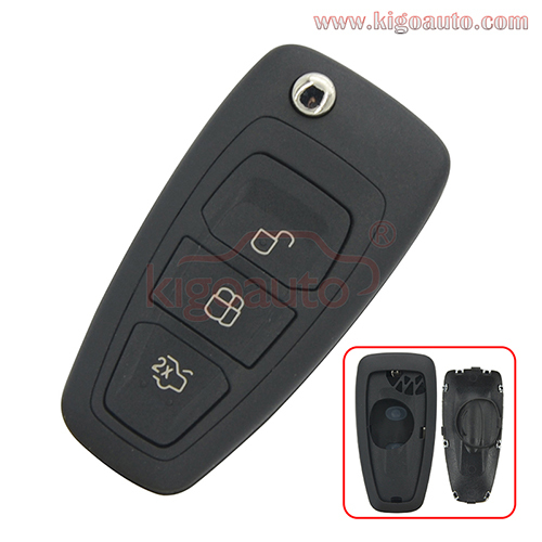 Flip key shell 3 button for Ford Focus Mondeo C-Max