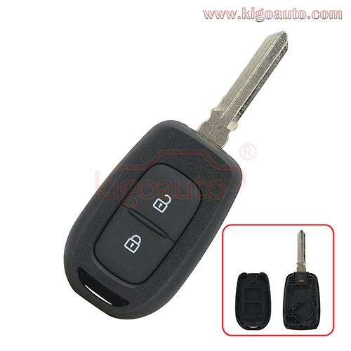 Remote key shell 2 button for Renault Duster Logan Sandero Clio Fluence Vivaro Master Kwid 2016