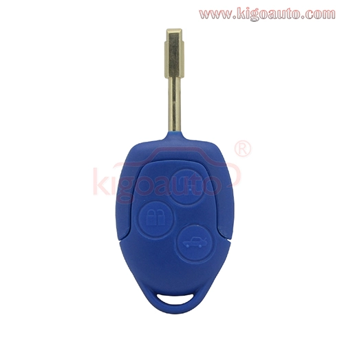 Blue ford remote key shell 3 button FO21 blade for Ford Transit,Ford