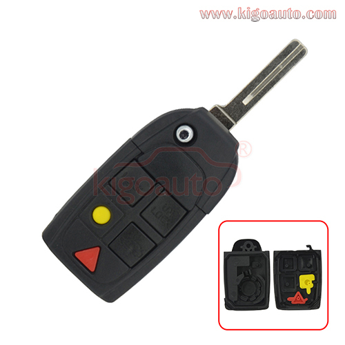 FCC LQNP2T-APU Flip key case replacement shell for VOLVO C30 C70 S40 S60 S80 V50 V70 XC60 XC70 XC90 2003-2014 PN 8688799