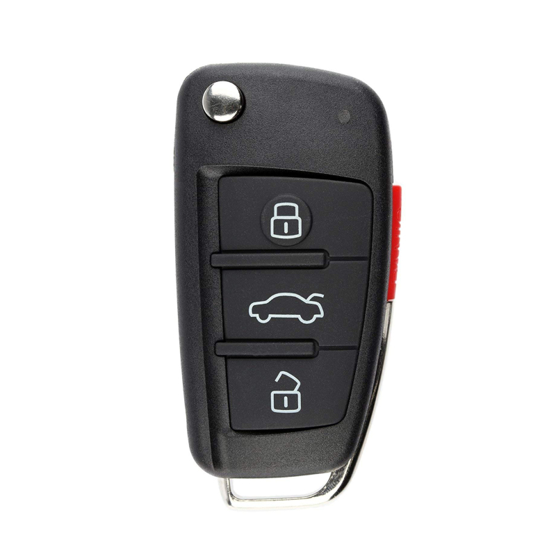 FCC IYZ3314 flip remote key 3 button with panic 315Mhz for Audi A3 A4 A6 Quattro Q7 2005-2010 PN 4F0 837 220 G