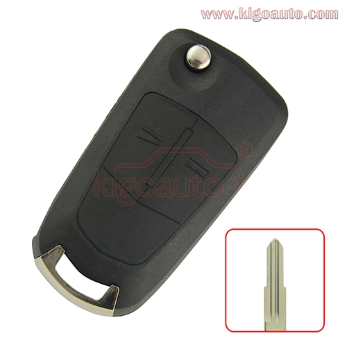 Flip key shell 2 button DWO5 blade for Opel Antara 2008 2009 2010