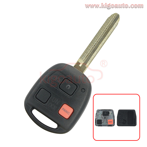 FCC HYQ1512V P/N 89070-60090 Remote head Key 3 button 315Mhz TOY43 blade for Toyota Land Cruiser