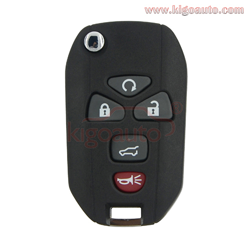 FCC OUC60270 OUC60221 Refit flip key shell 5 button for Chevy Suburban Tahoe Traverse/GMC Acadia Yukon/Cadillac Escalade SRX/Buick Enclave/Saturn Outl