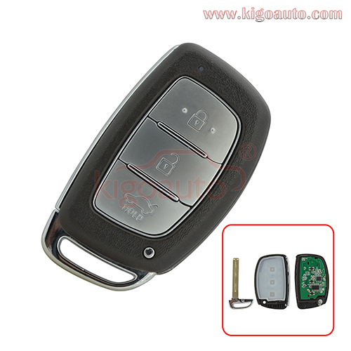 Smart car key 3 button 434Mhz 46 chip for Hyundai Verna