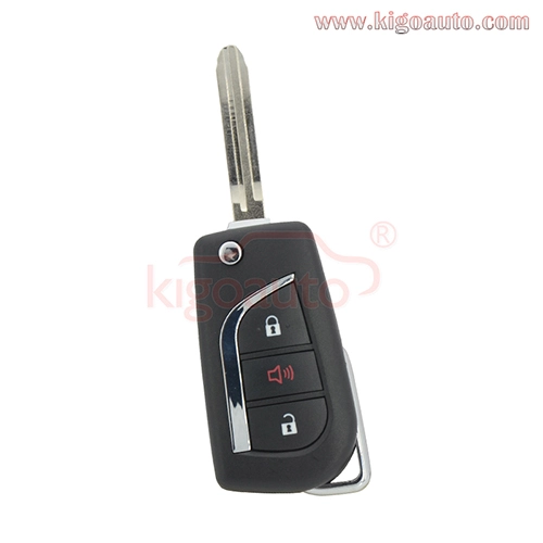 TOKAI RIKA B41TA Flip remote key 3 button TOY43 or TOY48 blade 433mhz H chip for Thailand Toyota Hilux YARIS