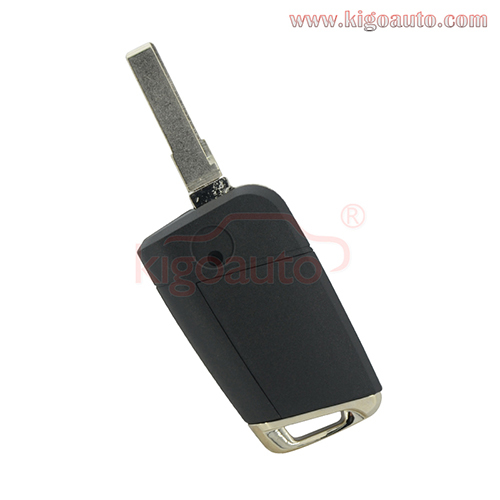 Flip key shell 3 button HU66 blade for VW Golf 7 2013 2014