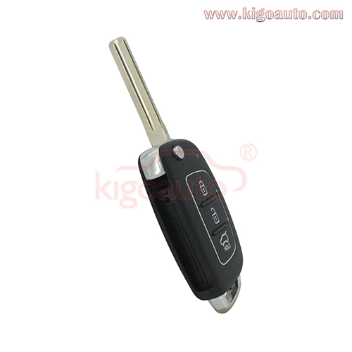 PN 95430-2W400 Flip remote key shell 3 button for Hyundai Santa Fe 2012-2015