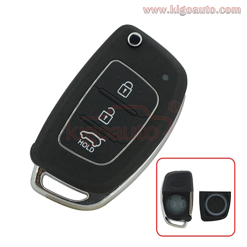 PN 95430-2W400 Flip remote key shell 3 button for Hyundai Santa Fe 2012-2015