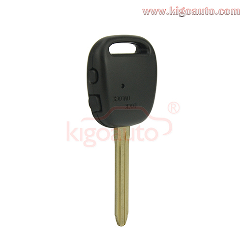 1Pack of 17pcs Remote key shell 2 button on side toy43 blade for Toyota Carina Estima Harrier