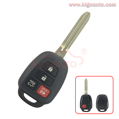 Key R140 PN 89070-0R100 remote head key shell 4 button for Toyota Highlander ...