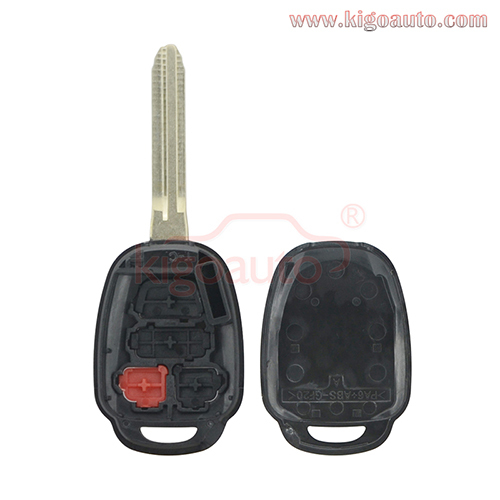 PN 89070-0R100 remote head key shell 4 button for Toyota Highlander RAV4 2014-2017 FCC GQ4-52T