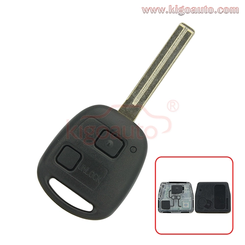 PN 50171 Remote key 2 button TOY48 long 315mhz 433mhz 304mhz for Lexus GX470 RX350 SC430 2007 2008 2009