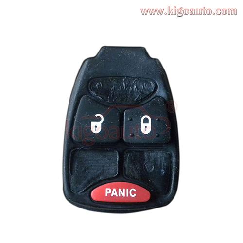 Rubber button pad for Chrysler Dodge Jeep remote key 2 button with panic