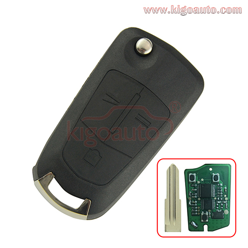 Flip remote key 3 button DWO5 434Mhz ASK for Opel Antara 2008 2009 2010