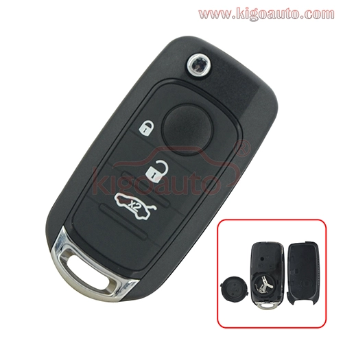 Clearance Price -New flip key shell 3 button Trunk for Fiat 500 500X ...