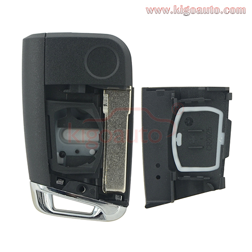 5G0 959 753 AB flip remote key shell 3 button for VW Golf 7 2013 2014