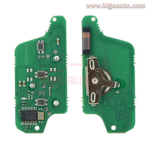 CE0523 Flip key 3 button middle trunk HU83 blade 434Mhz with ID46 PCF7941 chip ASK for Peugeot 207 307 407 807 Citroen C2 C3 C4 C5 C8 