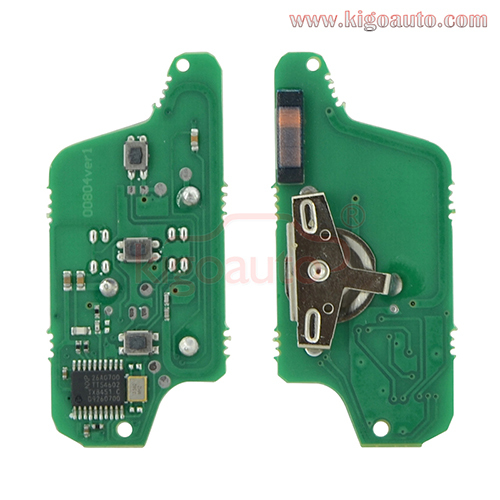 CE0523 Flip key 3 button middle trunk HU83 blade 434Mhz with ID46 PCF7941 chip ASK for Peugeot 207 307 407 807 Citroen C2 C3 C4 C5 C8 