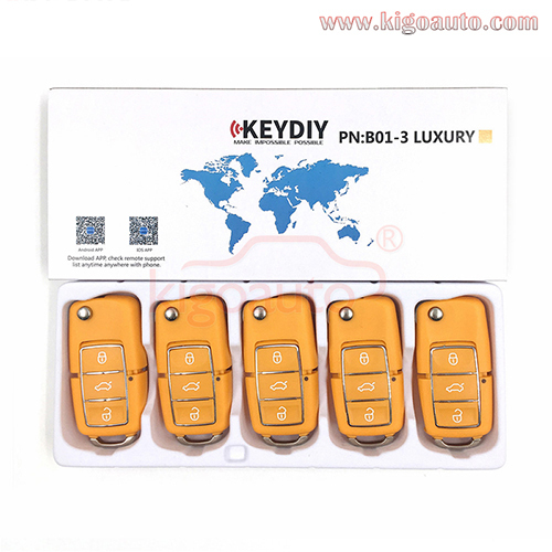 B01-3 Luxury yellow Series KEYDIY Multi-functional Remote Control