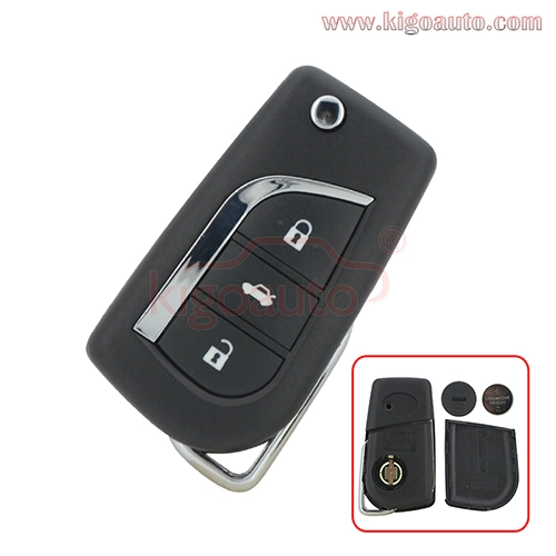 89070-05030 Flip remote key 3 button 314Mhz TOY48 for Toyota AVENSIS PRIUS RAV VERSO