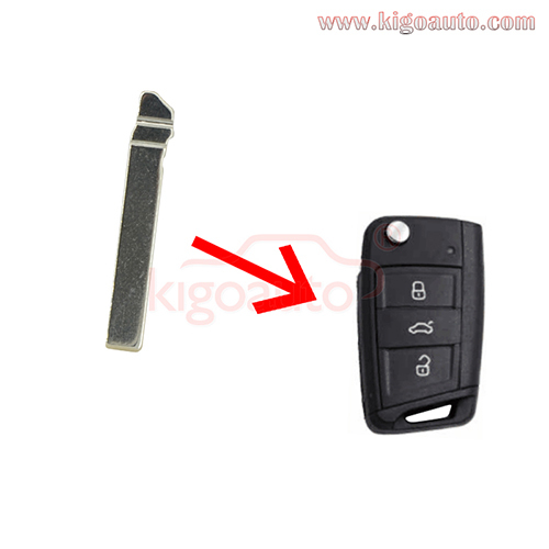 HU162T Replacement Flip Floding Remote Key Blade Car key Blank For VW Golf 7  (New 149#)