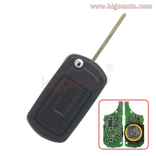 P/N YWX500160 Flip key 3button HU92 key blade with ID46 chip for Landrover LR3 Rangerover 2006 2007 2008 2009 2010