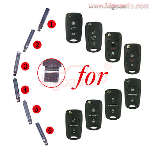 Hyundai 4 Button Flip Key Fcc TQ8-RKE-4F31 Pn 95430-2W110 - Keys 4