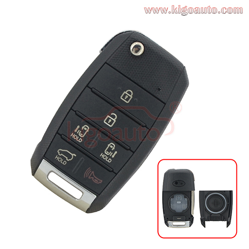 PN 95430-A9300 flip key shell 6 button for 2015-2017 Kia Sedona FCC TQ8-RKE-4F21