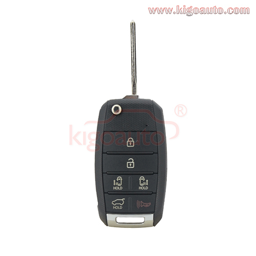 PN 95430-A9300 flip key shell 6 button for 2015-2017 Kia Sedona FCC TQ8-RKE-4F21